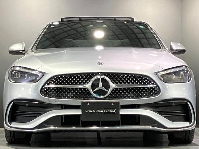 Cクラス C200アバンギャルド AMGライン 認定中古車 クリアランスソナー オートクルーズコントロール 衝突被害軽減システム サイドカメラ ナビ アルミホイール オートライト サンルーフ AT シートヒーター スマートキー アイドリングストップ(18枚目)