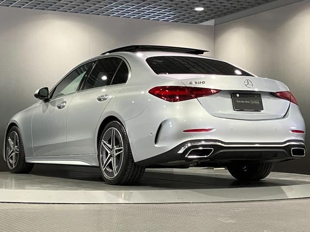 Cクラス C200アバンギャルド AMGライン 認定中古車 クリアランスソナー オートクルーズコントロール 衝突被害軽減システム サイドカメラ ナビ アルミホイール オートライト サンルーフ AT シートヒーター スマートキー アイドリングストップ(27枚目)