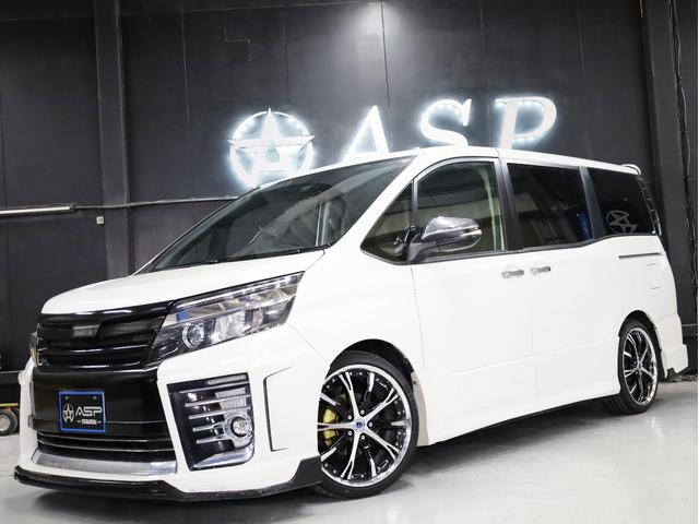 ヴォクシー ＺＳ　煌ＩＩ　Ｍ’ｚ　ＳＰＥＥＤエアロ／マフラー　両側自動スライドア　アルパイン１０型ナビ　ＷＯＲＫシュヴァ―ト１９ＡＷ　ローダウン　黒革調シートカバー　地デジフルセグ　アルパイン後席モニター　バックカメラ（5枚目）