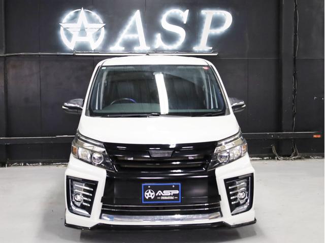 ヴォクシー ＺＳ　煌ＩＩ　Ｍ’ｚ　ＳＰＥＥＤエアロ／マフラー　両側自動スライドア　アルパイン１０型ナビ　ＷＯＲＫシュヴァ―ト１９ＡＷ　ローダウン　黒革調シートカバー　地デジフルセグ　アルパイン後席モニター　バックカメラ（9枚目）