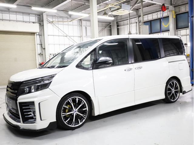 ヴォクシー ＺＳ　煌ＩＩ　Ｍ’ｚ　ＳＰＥＥＤエアロ／マフラー　両側自動スライドア　アルパイン１０型ナビ　ＷＯＲＫシュヴァ―ト１９ＡＷ　ローダウン　黒革調シートカバー　地デジフルセグ　アルパイン後席モニター　バックカメラ（52枚目）