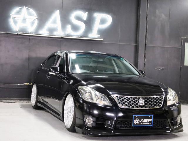クラウン アスリート　後期型　ＡＭＥシュタイナー２０インチＡＷ　新品フルタップ車高調　エアロパーツ　純正メーカーナビ　地デジフルセグ　バックカメラ　スマートキー　パワーシート　ＨＩＤライト　クルーズコントロール（11枚目）