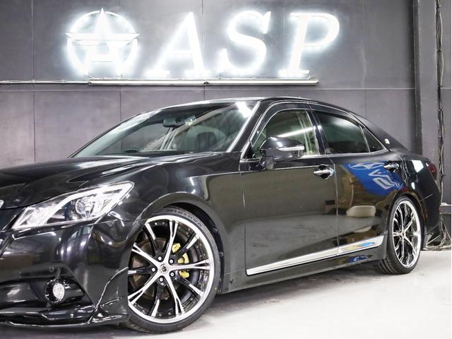 クラウン アスリートＳ　ＷＯＲＫシュヴァート２０インチＡＷ　新品フルタップ車高調　エアロパーツ　純正メーカーナビ　地デジフルセグ　バックカメラ　スマートキー　パワーシート　クルーズコントロール（8枚目）