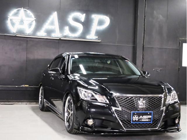 クラウン アスリートＳ　ＷＯＲＫシュヴァート２０インチＡＷ　新品フルタップ車高調　エアロパーツ　純正メーカーナビ　地デジフルセグ　バックカメラ　スマートキー　パワーシート　クルーズコントロール（11枚目）
