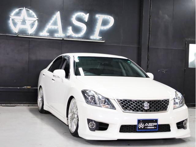 クラウン アスリート　後期型　ＢＡＤＸロクサーニ２０インチＡＷ　新品フルタップ車高調　エアロパーツ　純正メーカーナビ　地デジフルセグ　バックカメラ　スマートキー　パワーシート　ＨＩＤライト　クルーズコントロール（11枚目）