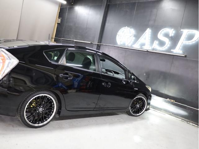 プリウス Ｓ　後期型　ワンオーナー車　ＡＭＥシュタイナー１９インチＡＷ　ローダウンサス　エアロパーツ　純正ＳＤナビ　地デジＴＶ　バックカメラ　スマートキー　ＨＩＤライト（26枚目）
