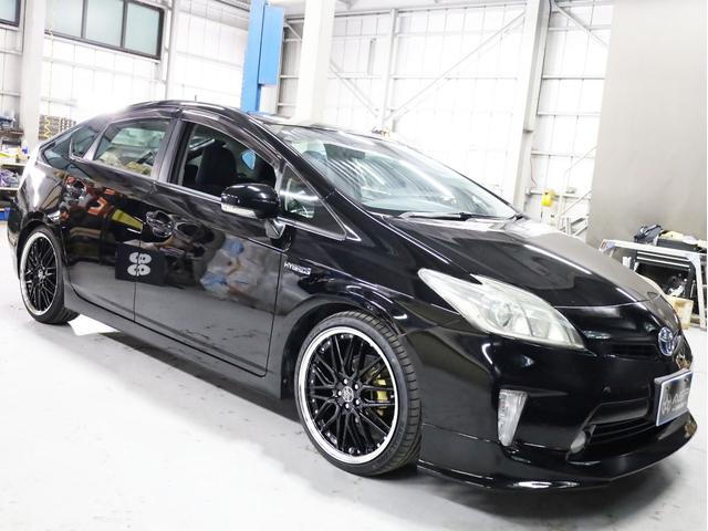 プリウス Ｓ　後期型　ワンオーナー車　ＡＭＥシュタイナー１９インチＡＷ　ローダウンサス　エアロパーツ　純正ＳＤナビ　地デジＴＶ　バックカメラ　スマートキー　ＨＩＤライト（47枚目）