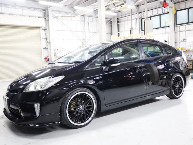 プリウス Ｓ　後期型　ワンオーナー車　ＡＭＥシュタイナー１９インチＡＷ　ローダウンサス　エアロパーツ　純正ＳＤナビ　地デジＴＶ　バックカメラ　スマートキー　ＨＩＤライト（48枚目）