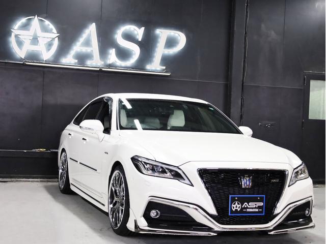 クラウンハイブリッド ＲＳアドバンス　白革エアーシート　Ｋｒａｎｚｅ２０インチＡＷ　新品ＴＥＩＮ車高調　モデリスタエアロ　ＬＥＤライト　純正メーカーナビ　地デジフルセグ　バックカメラ　スマートキー　クリアランスソナー（11枚目）