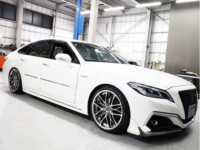 クラウンハイブリッド ＲＳアドバンス　白革エアーシート　Ｋｒａｎｚｅ２０インチＡＷ　新品ＴＥＩＮ車高調　モデリスタエアロ　ＬＥＤライト　純正メーカーナビ　地デジフルセグ　バックカメラ　スマートキー　クリアランスソナー（51枚目）