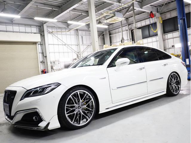 クラウンハイブリッド ＲＳアドバンス　白革エアーシート　Ｋｒａｎｚｅ２０インチＡＷ　新品ＴＥＩＮ車高調　モデリスタエアロ　ＬＥＤライト　純正メーカーナビ　地デジフルセグ　バックカメラ　スマートキー　クリアランスソナー（52枚目）