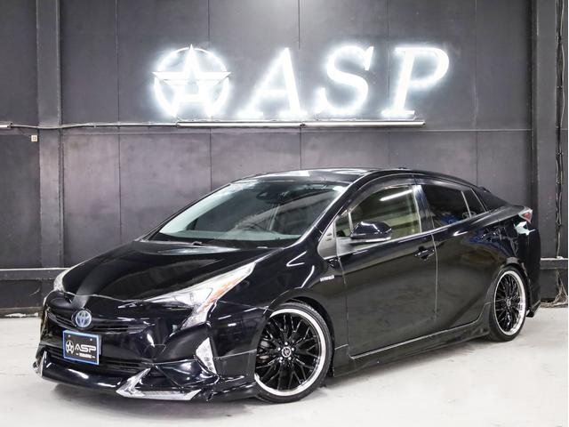 プリウス S アルパインビッグXナビ BADXロクサーニ19インチAW ローダウン フルエアロ LEDヘッドライト 地デジフルセグ バックカメラ スマートキー(4枚目)