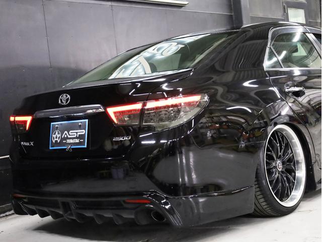 マークX 250G RDS仕様 BADXロクサーニ19インチAW 新品フルタップ車高調 エアロパーツ 三眼ヘッドライト 純正SDナビ 地デジフルセグ バックカメラ スマートキー パワーシート(20枚目)