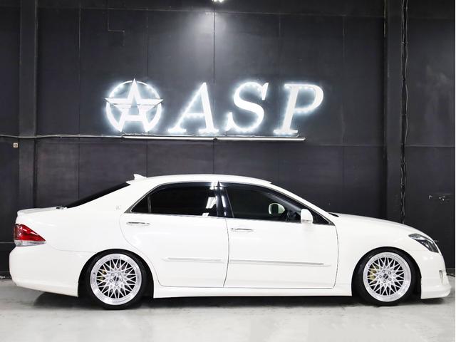 クラウン 2.5アスリート プレミアムエディション 後期型 黒革エアーシート AMEシュタイナー19インチAW 新品フルタップ車高調 エアロパーツ 純正メーカーナビ 地デジフルセグ バックカメラ スマートキー パワーシート HIDライト(15枚目)