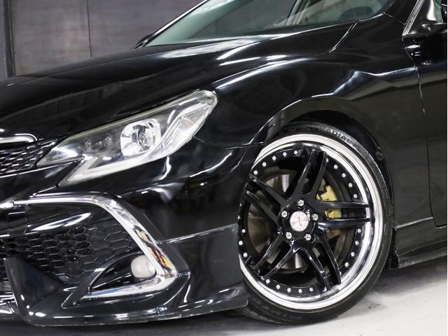 マークＸ ２５０Ｇ　リラックスセレクション　ＲＤＳ仕様　ＢＲＡＳＨ１９インチＡＷ　新品フルタップ車高調　フルエアロ　社外マフラー　純正ＳＤナビ　地デジＴＶ　バックカメラ　スマートキー　黒革調シートカバー（6枚目）