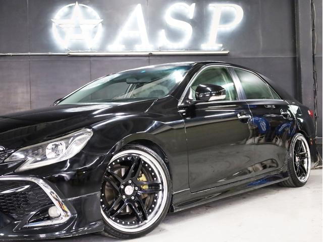 マークＸ ２５０Ｇ　リラックスセレクション　ＲＤＳ仕様　ＢＲＡＳＨ１９インチＡＷ　新品フルタップ車高調　フルエアロ　社外マフラー　純正ＳＤナビ　地デジＴＶ　バックカメラ　スマートキー　黒革調シートカバー（8枚目）