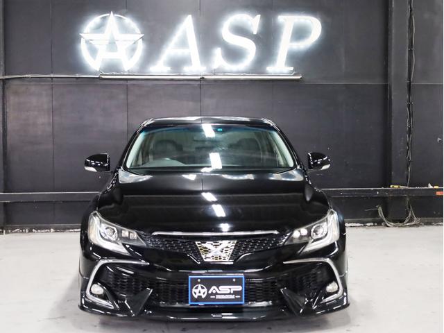 マークＸ ２５０Ｇ　リラックスセレクション　ＲＤＳ仕様　ＢＲＡＳＨ１９インチＡＷ　新品フルタップ車高調　フルエアロ　社外マフラー　純正ＳＤナビ　地デジＴＶ　バックカメラ　スマートキー　黒革調シートカバー（9枚目）