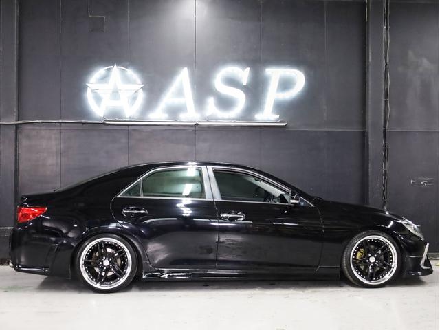 マークＸ ２５０Ｇ　リラックスセレクション　ＲＤＳ仕様　ＢＲＡＳＨ１９インチＡＷ　新品フルタップ車高調　フルエアロ　社外マフラー　純正ＳＤナビ　地デジＴＶ　バックカメラ　スマートキー　黒革調シートカバー（15枚目）