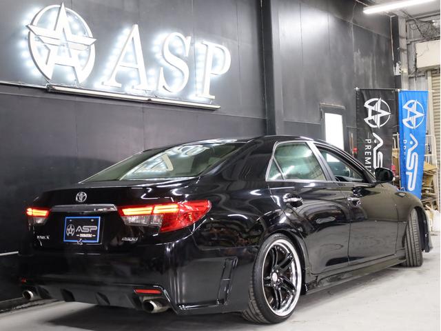 マークＸ ２５０Ｇ　リラックスセレクション　ＲＤＳ仕様　ＢＲＡＳＨ１９インチＡＷ　新品フルタップ車高調　フルエアロ　社外マフラー　純正ＳＤナビ　地デジＴＶ　バックカメラ　スマートキー　黒革調シートカバー（18枚目）