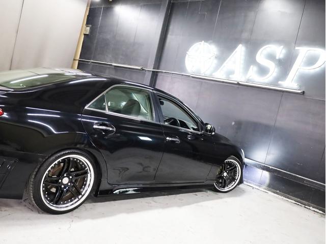 マークＸ ２５０Ｇ　リラックスセレクション　ＲＤＳ仕様　ＢＲＡＳＨ１９インチＡＷ　新品フルタップ車高調　フルエアロ　社外マフラー　純正ＳＤナビ　地デジＴＶ　バックカメラ　スマートキー　黒革調シートカバー（26枚目）