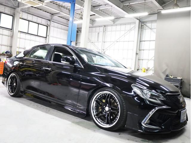 マークＸ ２５０Ｇ　リラックスセレクション　ＲＤＳ仕様　ＢＲＡＳＨ１９インチＡＷ　新品フルタップ車高調　フルエアロ　社外マフラー　純正ＳＤナビ　地デジＴＶ　バックカメラ　スマートキー　黒革調シートカバー（49枚目）