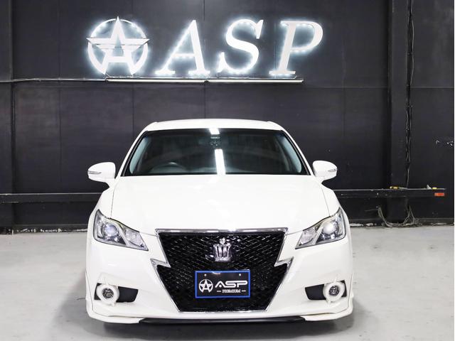 クラウン アスリートＳ　Ｋｒａｎｚｅ２０インチＷ　新品フルタップ車高調　ＴＲＤエアロ　純正メーカーナビ　地デジフルセグ　バックカメラ　スマートキー　パワーシート　ＨＩＤライト　黒革調シートカバー（9枚目）