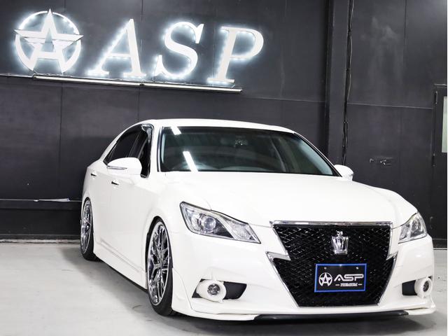 クラウン アスリートＳ　Ｋｒａｎｚｅ２０インチＷ　新品フルタップ車高調　ＴＲＤエアロ　純正メーカーナビ　地デジフルセグ　バックカメラ　スマートキー　パワーシート　ＨＩＤライト　黒革調シートカバー（11枚目）