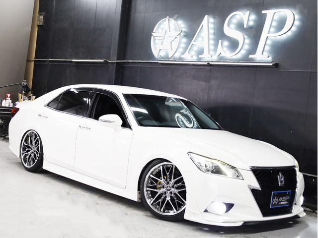 クラウン アスリートＳ　Ｋｒａｎｚｅ２０インチＷ　新品フルタップ車高調　ＴＲＤエアロ　純正メーカーナビ　地デジフルセグ　バックカメラ　スマートキー　パワーシート　ＨＩＤライト　黒革調シートカバー（16枚目）