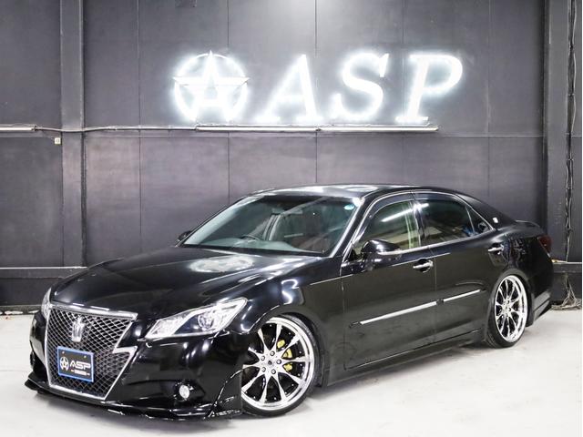 クラウン アスリートＳ　ＷＯＲＫシュヴァート２０インチＡＷ　新品フルタップ車高調　エアロパーツ　純正メーカーナビ　地デジフルセグ　バックカメラ　スマートキー　パワーシート　ＨＩＤライト　クルーズコントロール（4枚目）