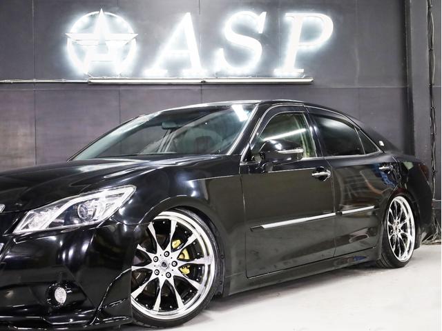 クラウン アスリートＳ　ＷＯＲＫシュヴァート２０インチＡＷ　新品フルタップ車高調　エアロパーツ　純正メーカーナビ　地デジフルセグ　バックカメラ　スマートキー　パワーシート　ＨＩＤライト　クルーズコントロール（8枚目）