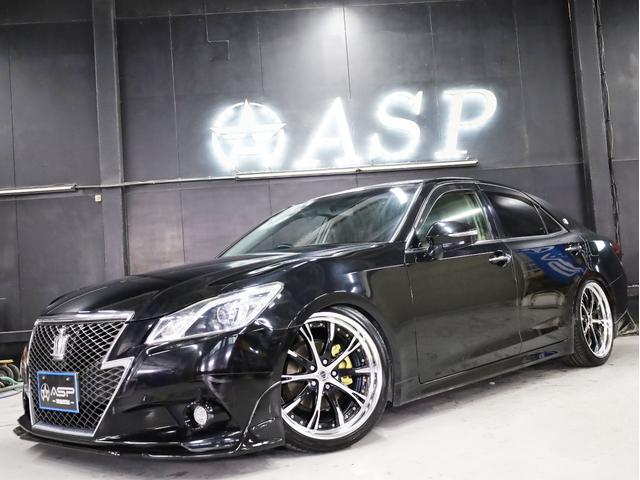 クラウン アスリートＳ　ＷＯＲＫシュヴァート２０インチＡＷ　新品フルタップ車高調　エアロパーツ　純正メーカーナビ　地デジフルセグ　バックカメラ　スマートキー　パワーシート　クルーズコントロール（5枚目）