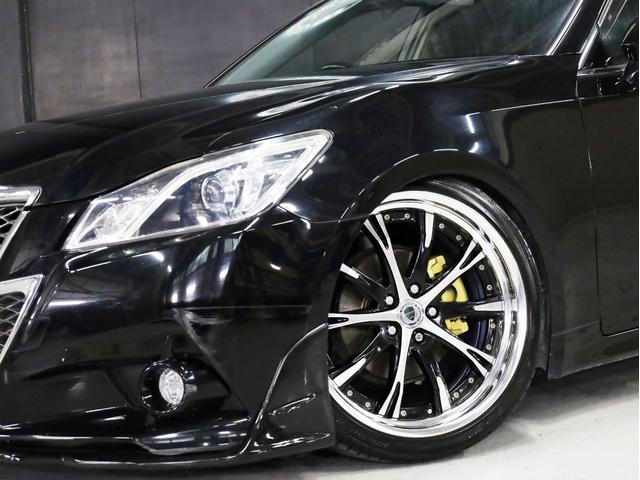 クラウン アスリートＳ　ＷＯＲＫシュヴァート２０インチＡＷ　新品フルタップ車高調　エアロパーツ　純正メーカーナビ　地デジフルセグ　バックカメラ　スマートキー　パワーシート　クルーズコントロール（6枚目）