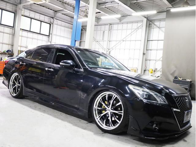 クラウン アスリートＳ　ＷＯＲＫシュヴァート２０インチＡＷ　新品フルタップ車高調　エアロパーツ　純正メーカーナビ　地デジフルセグ　バックカメラ　スマートキー　パワーシート　クルーズコントロール（49枚目）