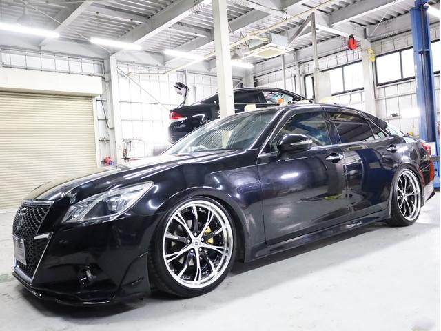 クラウン アスリートＳ　ＷＯＲＫシュヴァート２０インチＡＷ　新品フルタップ車高調　エアロパーツ　純正メーカーナビ　地デジフルセグ　バックカメラ　スマートキー　パワーシート　クルーズコントロール（50枚目）