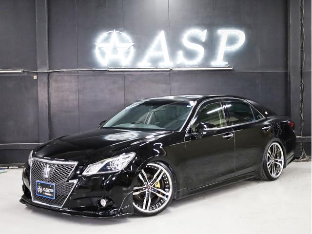 クラウン アスリートＳ　ＡＭＥシャレン２０インチＡＷ　新品フルタップ車高調　エアロパーツ　純正メーカーナビ　地デジフルセグ　バックカメラ　スマートキー　パワーシート　ＨＩＤライト　クルーズコントロール（4枚目）