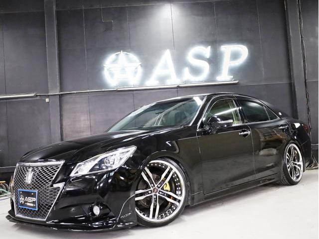 クラウン アスリートＳ　ＡＭＥシャレン２０インチＡＷ　新品フルタップ車高調　エアロパーツ　純正メーカーナビ　地デジフルセグ　バックカメラ　スマートキー　パワーシート　ＨＩＤライト　クルーズコントロール（5枚目）