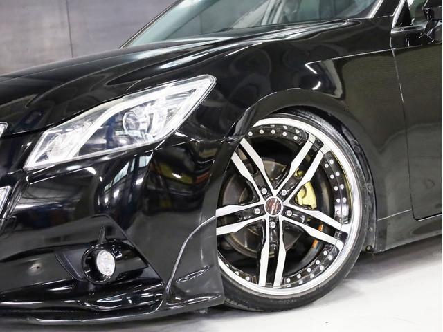クラウン アスリートＳ　ＡＭＥシャレン２０インチＡＷ　新品フルタップ車高調　エアロパーツ　純正メーカーナビ　地デジフルセグ　バックカメラ　スマートキー　パワーシート　ＨＩＤライト　クルーズコントロール（6枚目）