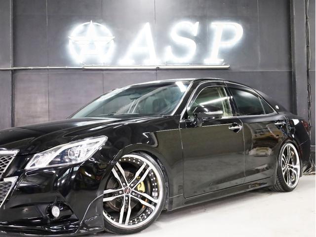 クラウン アスリートＳ　ＡＭＥシャレン２０インチＡＷ　新品フルタップ車高調　エアロパーツ　純正メーカーナビ　地デジフルセグ　バックカメラ　スマートキー　パワーシート　ＨＩＤライト　クルーズコントロール（8枚目）