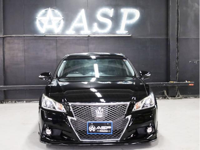 クラウン アスリートＳ　ＡＭＥシャレン２０インチＡＷ　新品フルタップ車高調　エアロパーツ　純正メーカーナビ　地デジフルセグ　バックカメラ　スマートキー　パワーシート　ＨＩＤライト　クルーズコントロール（9枚目）