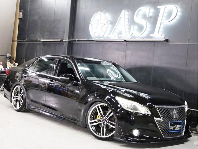 クラウン アスリートＳ　ＡＭＥシャレン２０インチＡＷ　新品フルタップ車高調　エアロパーツ　純正メーカーナビ　地デジフルセグ　バックカメラ　スマートキー　パワーシート　ＨＩＤライト　クルーズコントロール（16枚目）