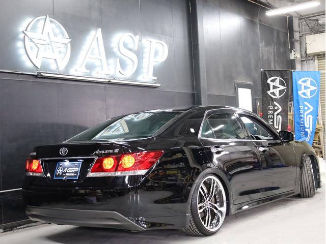 クラウン アスリートＳ　ＡＭＥシャレン２０インチＡＷ　新品フルタップ車高調　エアロパーツ　純正メーカーナビ　地デジフルセグ　バックカメラ　スマートキー　パワーシート　ＨＩＤライト　クルーズコントロール（18枚目）