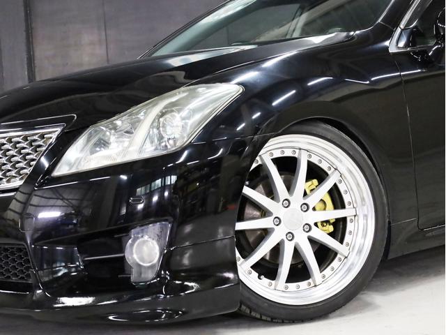 クラウン アスリート　ＷＯＲＫグノーシス２０インチＡＷ　新品フルタップ車高調　エアロパーツ　純正メーカーナビ　地デジフルセグ　バックカメラ　スマートキー　パワーシート　ＨＩＤライト　クルーズコントロール（6枚目）