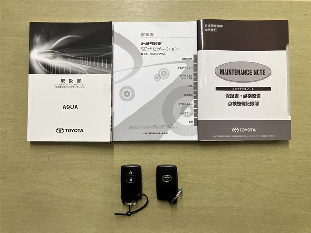 アクア S スマートキープッシュスタート キーレスエントリ LEDヘッドライト ドラレコ付 イモビ ナビ&TV オートエアコン デュアルエアバック ESC Bカメラ パワーウィンドウ AUX端子 ETC SRS(18枚目)