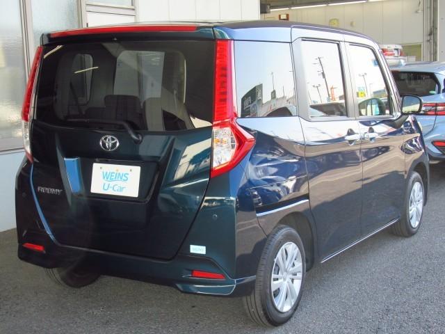 ルーミー G 追突軽減ブレーキ パワステ Aストップ LEDライト Rカメラ 記録簿付 横滑り防止システム ウォークスルー エアバック セキュリティーアラーム パワーウィンドウ 運転席助手席エアバック ナビ&TV(3枚目)