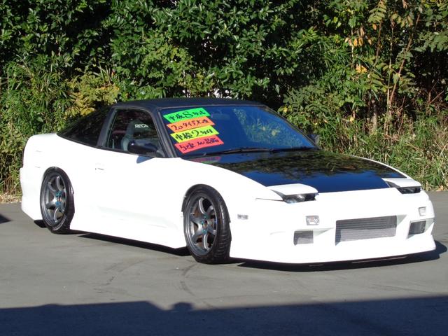 １８０ＳＸ タイプＸ　後期型　外フルエアロクリアウインカー前置きインタークーラーアルミラジエターエアクリマフラー触スト車高調ピロテンション５穴ハブグラムライツ１７インチＡＷレカロＳＲナルディ半目Ｋｉｔ（8枚目）