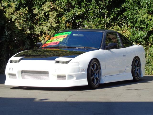 １８０ＳＸ タイプＸ　後期型　外フルエアロクリアウインカー前置きインタークーラーアルミラジエターエアクリマフラー触スト車高調ピロテンション５穴ハブグラムライツ１７インチＡＷレカロＳＲナルディ半目Ｋｉｔ（13枚目）