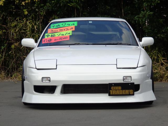 １８０ＳＸ 　ターボＥｇ換装６速ＭＴ換装公認Ｓ１５ダッシュ換装外フルエアロ前置インタークーラー銅３層ラジエター車高調Ｐテン５穴ハブブレンボキャリパー強化クラッチ機械式ＬＳＤロールバーＧＴ－ＲシートＤｅｆｉ４連（2枚目）