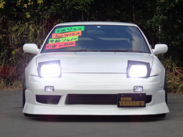 １８０ＳＸ 　ターボＥｇ換装６速ＭＴ換装公認Ｓ１５ダッシュ換装外フルエアロ前置インタークーラー銅３層ラジエター車高調Ｐテン５穴ハブブレンボキャリパー強化クラッチ機械式ＬＳＤロールバーＧＴ－ＲシートＤｅｆｉ４連（3枚目）