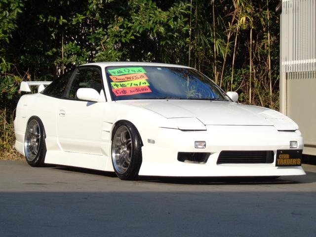 １８０ＳＸ 　ターボＥｇ換装６速ＭＴ換装公認Ｓ１５ダッシュ換装外フルエアロ前置インタークーラー銅３層ラジエター車高調Ｐテン５穴ハブブレンボキャリパー強化クラッチ機械式ＬＳＤロールバーＧＴ－ＲシートＤｅｆｉ４連（10枚目）