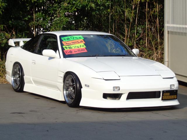１８０ＳＸ 　ターボＥｇ換装６速ＭＴ換装公認Ｓ１５ダッシュ換装外フルエアロ前置インタークーラー銅３層ラジエター車高調Ｐテン５穴ハブブレンボキャリパー強化クラッチ機械式ＬＳＤロールバーＧＴ－ＲシートＤｅｆｉ４連（11枚目）